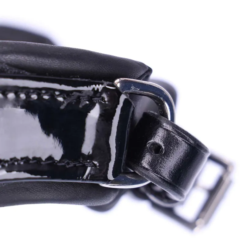 Schockemohle Isabell Werth Satchmo Rolled Flash Bridle - Black/Patent-4