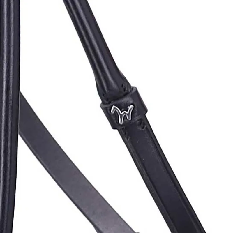 Schockemohle Isabell Werth Satchmo Rolled Flash Bridle - Black/Silver-4