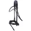 Schockemohle Isabell Werth Satchmo Rolled Flash Bridle - Black/Silver