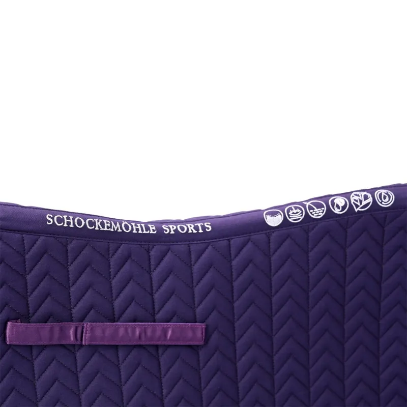 Schockemohle Ceramica Dressage Saddle Pad - Dark Purple-5