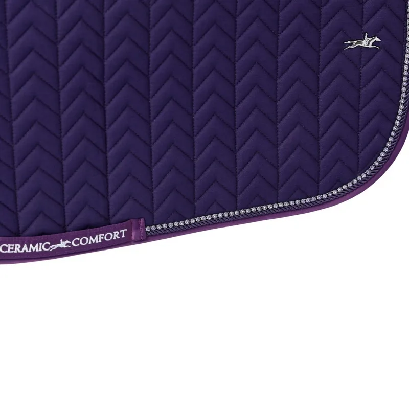 Schockemohle Ceramica Dressage Saddle Pad - Dark Purple-6