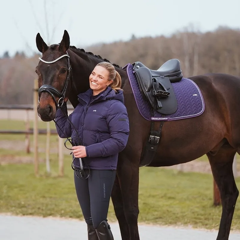 Schockemohle Ceramica Dressage Saddle Pad - Dark Purple-1