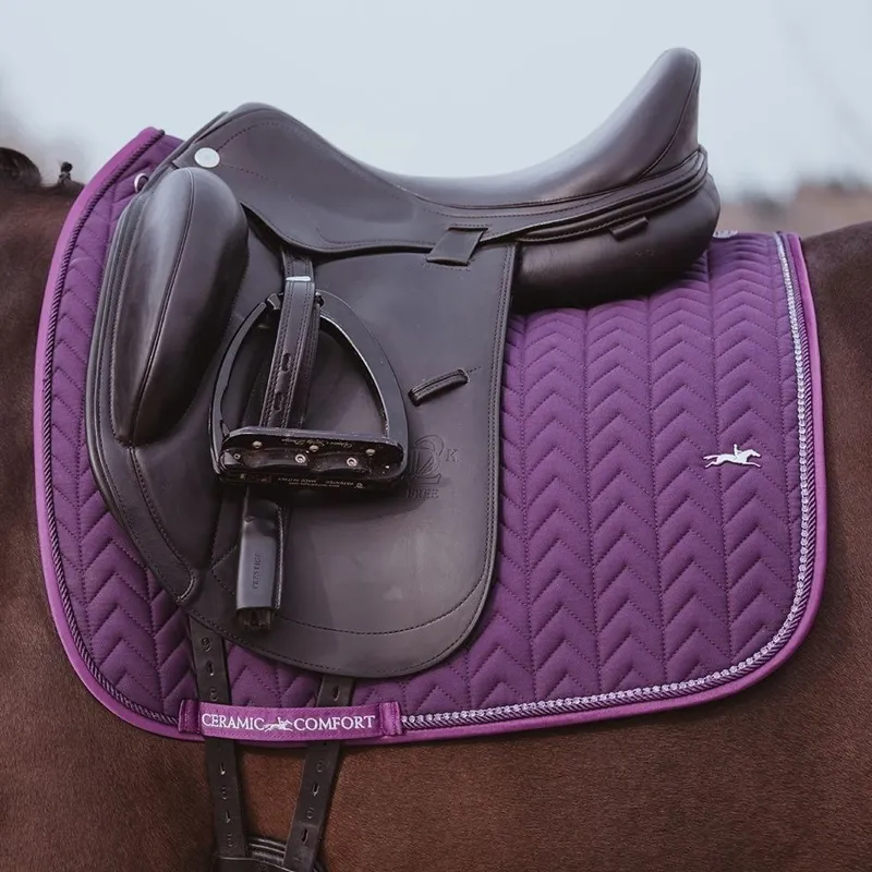 Schockemohle Ceramica Dressage Saddle Pad - Dark Purple-3