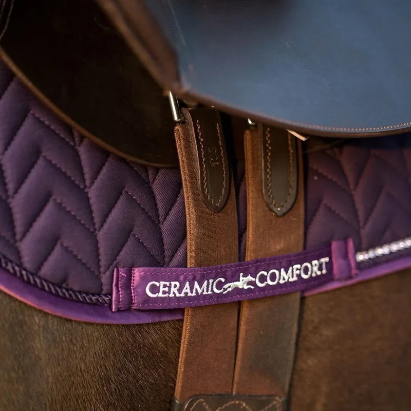 Schockemohle Ceramica Dressage Saddle Pad - Dark Purple-4