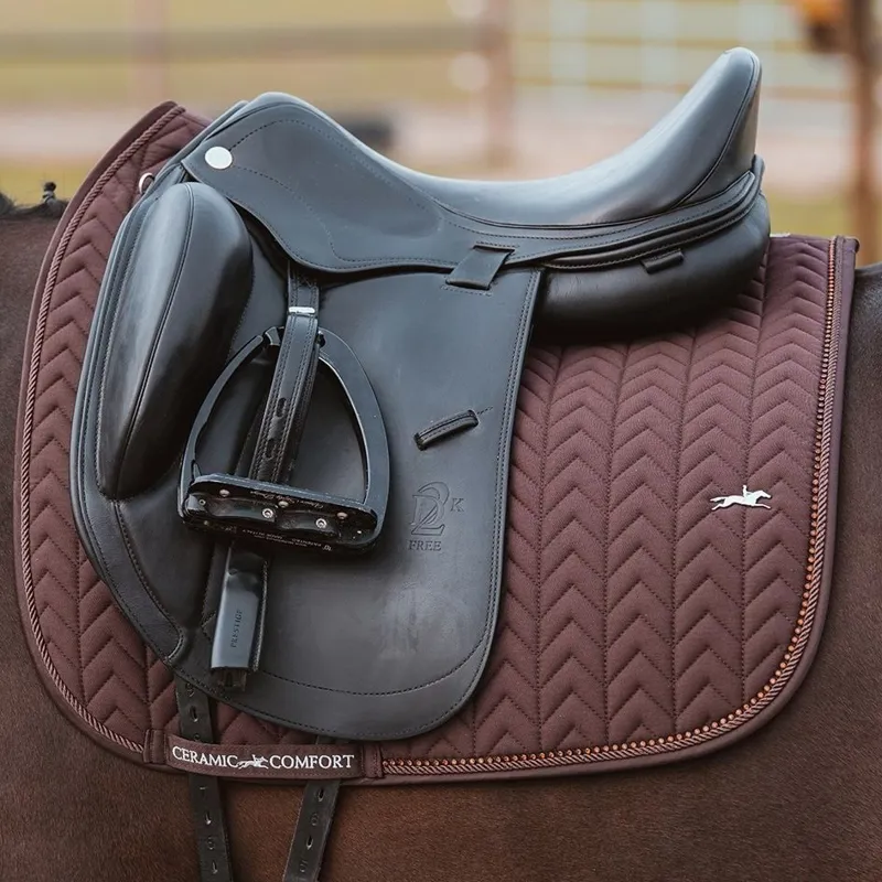 Schockemohle Ceramica Dressage Saddle Pad - Mocca-1