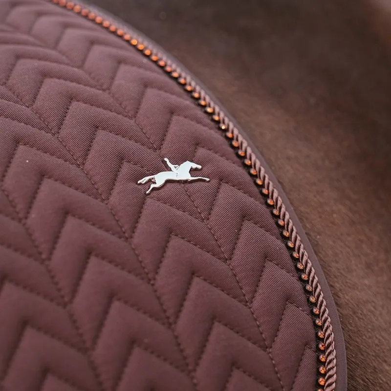 Schockemohle Ceramica Dressage Saddle Pad - Mocca-4