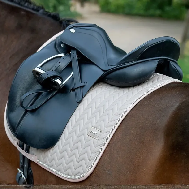 Schockemohle Ceramica Dressage Saddle Pad - Stone-1