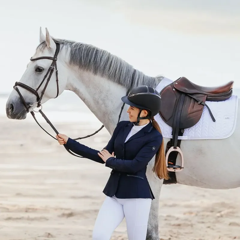 Schockemohle Ceramica Dressage Saddle Pad - White-2