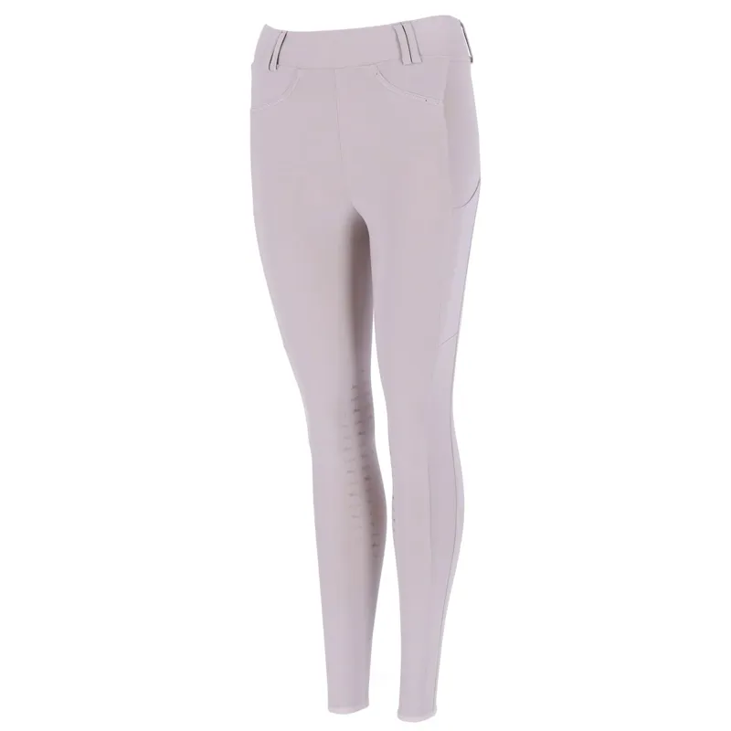 Schockemohle Classy Sporty Knee Grip Ladies Riding Tights - Chalk