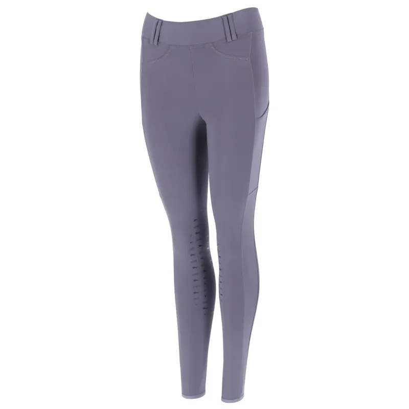 Schockemohle Classy Sporty Knee Grip Womens Riding Tights - Slate Grey