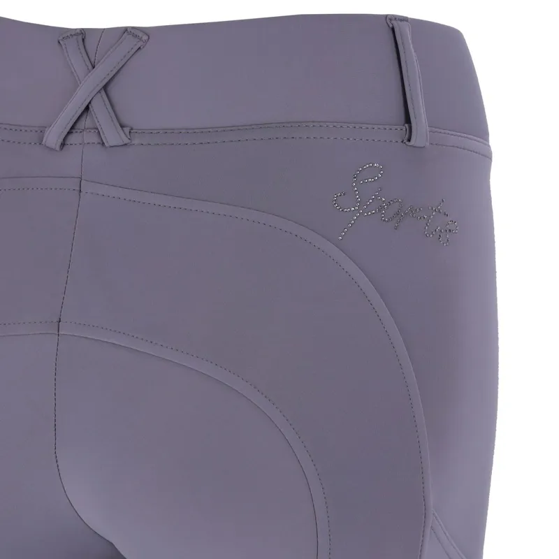 Schockemohle Classy Sporty Knee Grip Womens Riding Tights - Slate Grey-2