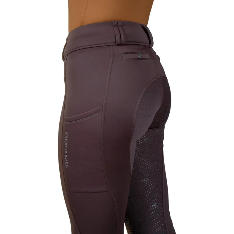 Schockemohle Dorina Women's Full Grip Riding Tights - Mocca-4
