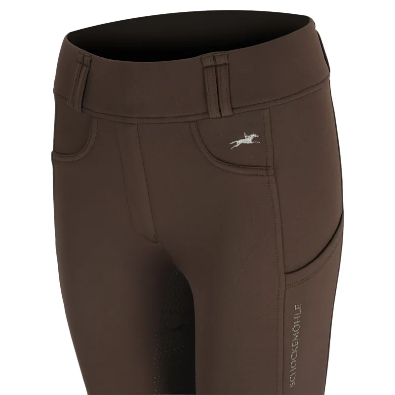 Schockemohle Dorina Women's Full Grip Riding Tights - Mocca-2
