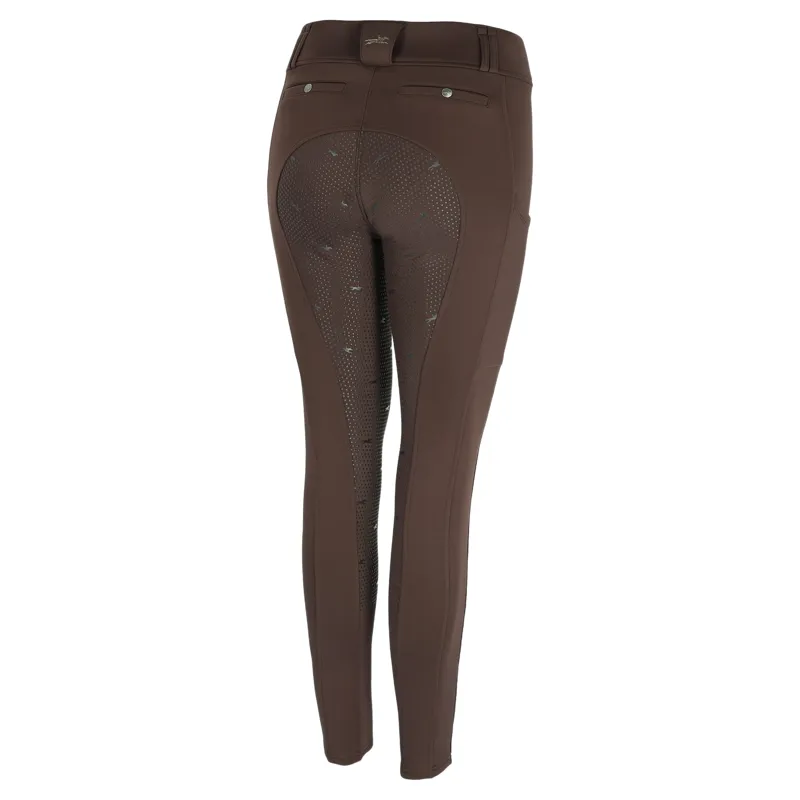 Schockemohle Dorina Women's Full Grip Riding Tights - Mocca-1