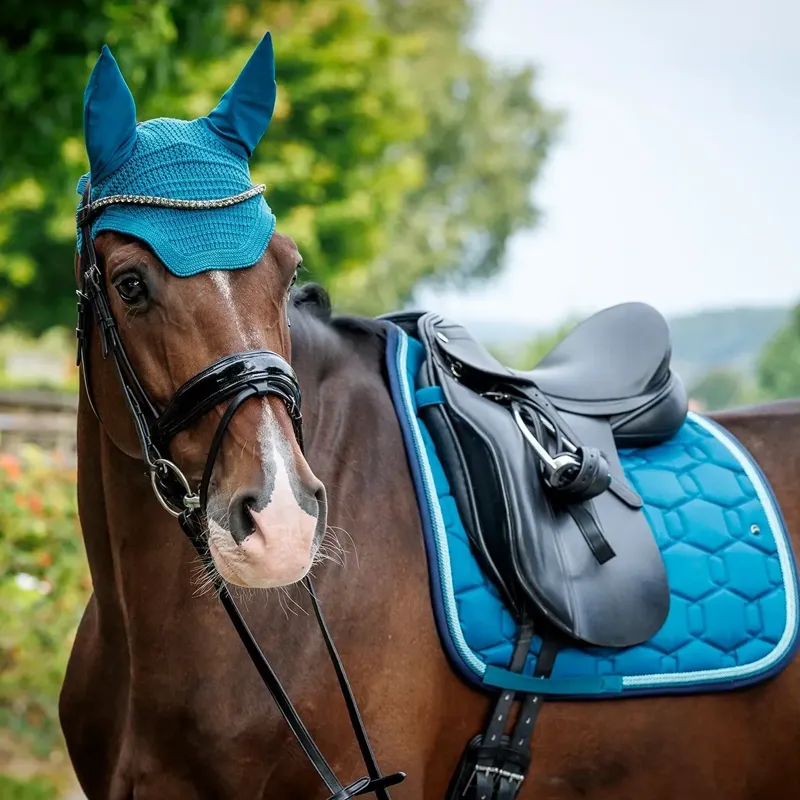 Schockemohle Eco Comfort Dressage Saddle Pad - Colonial Blue-1