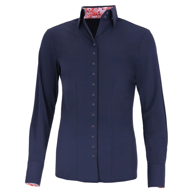 Fior Da Liso Nova Paisley Women's Shirt - Dark Blue