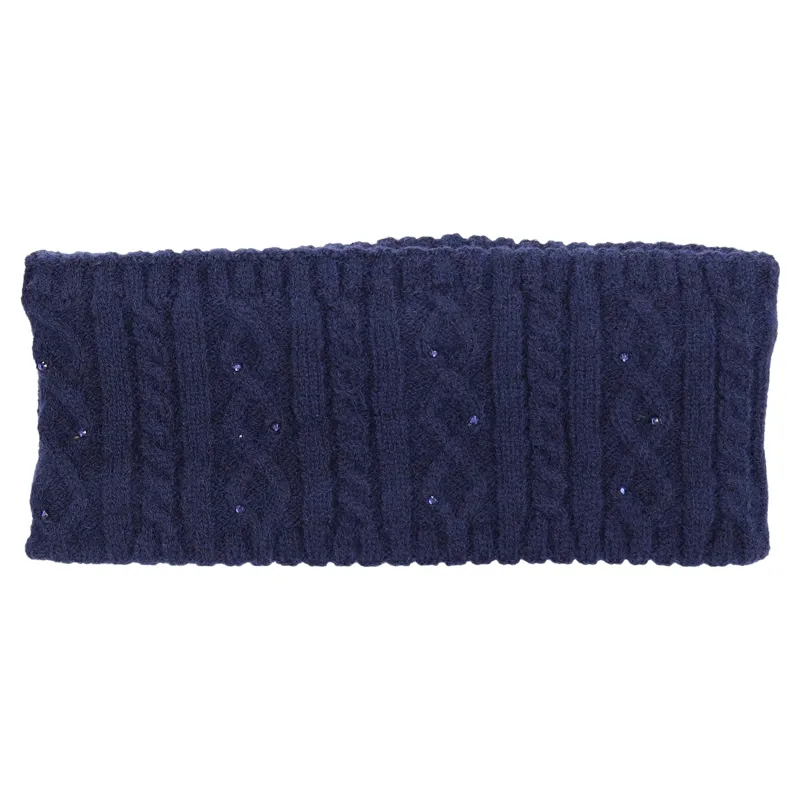 Schockemohle Glamour Women's Fleece Headband - Dark Navy