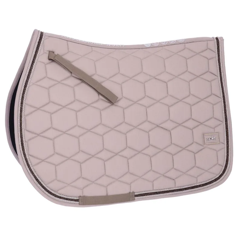 Schockemohle High Density Gloss Jump Saddle Pad - Stone