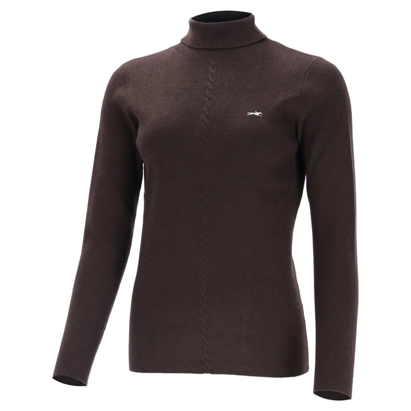 Schockemohle Josie Womens Long Sleeve Pullover Sweater - Mocca