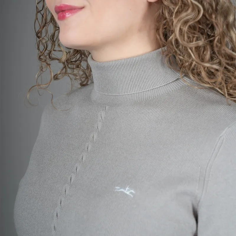 Schockemohle Josie Womens Long Sleeve Pullover Sweater - Silver Grey-3
