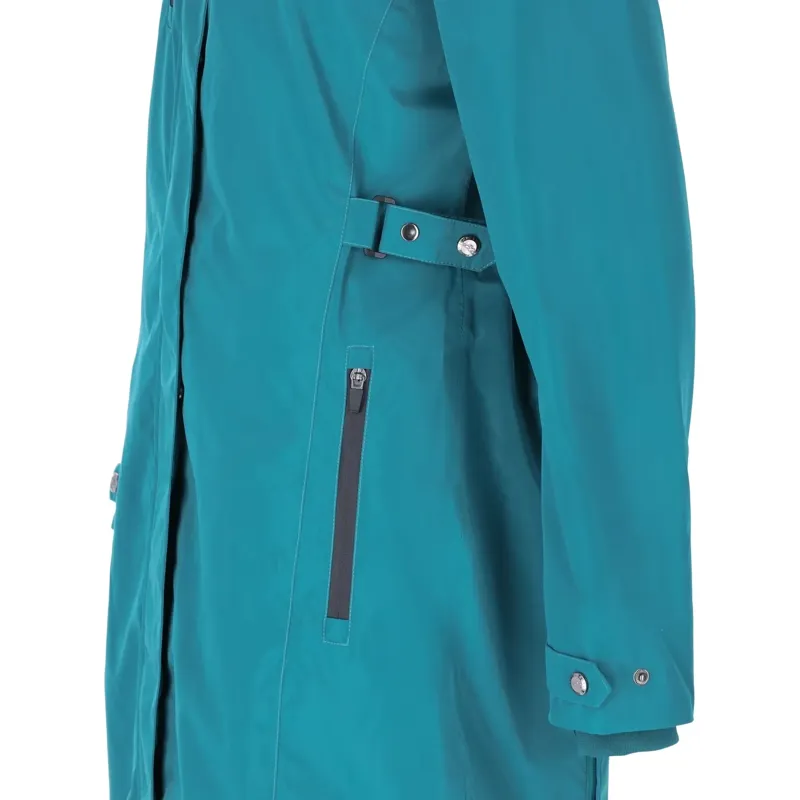 Schockemohle Kaija Women's Waterproof Long Jacket - Colonial Blue-6