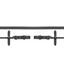 Schockemohle Double Bridle Leather Rolled Curb Reins - Black/Silver