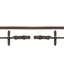 Schockemohle Double Bridle Leather Rolled Curb Reins - Dark Brown/Silver