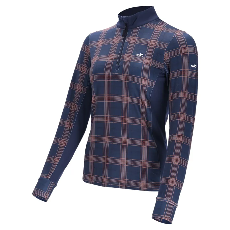 Schockemohle Xandra Women's Long Sleeve Training Shirt - Navy Check
