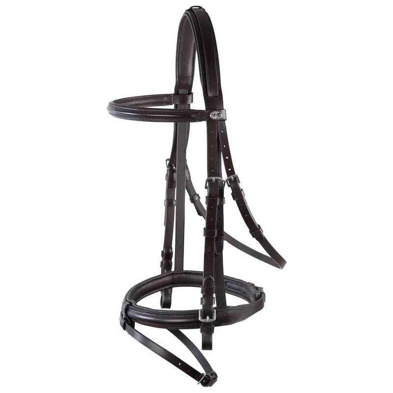 Schockemohle Neo Line Bremen Wide Flash Bridle - Brown/Silver
