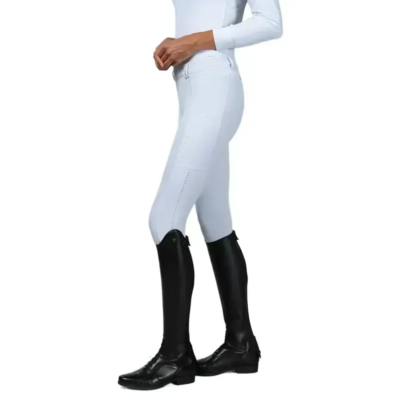 Schockemohle Pro Air Sporty Full Grip Comp Riding Tights - White-2