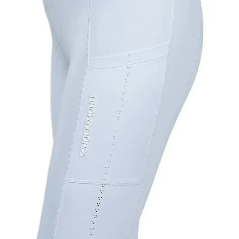 Schockemohle Pro Air Sporty Full Grip Comp Riding Tights - White-6