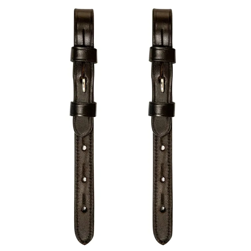 Schockemohle Equitus Billet Cheek Pieces - Espresso/Silver