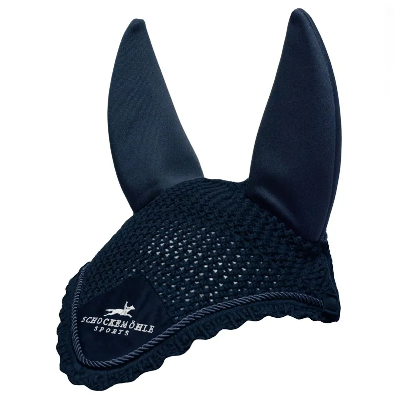 Schockemohle Air Silent Logo Soundless Fly Bonnet - Navy