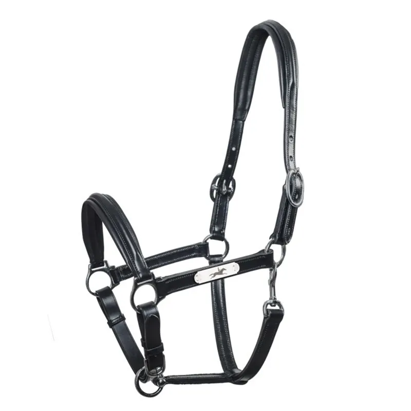 Schockemohle Ulm Pro Leather Halter - Black/Silver