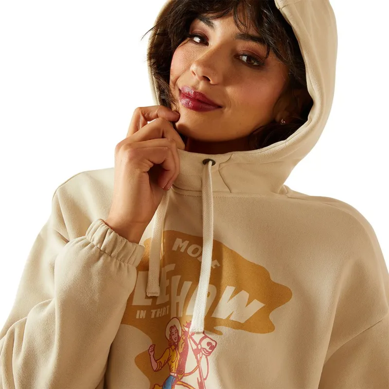 Ariat Sendero Yeehaw Women's Essential Hoodie - Oyster Grey-4