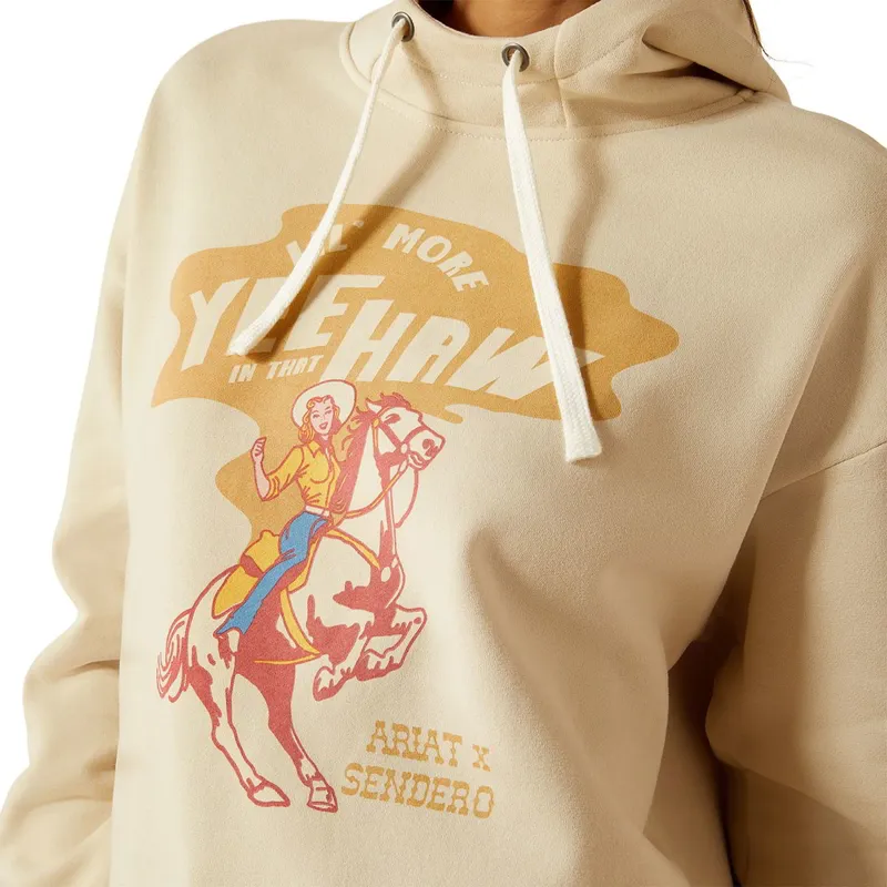 Ariat Sendero Yeehaw Women's Essential Hoodie - Oyster Grey-3