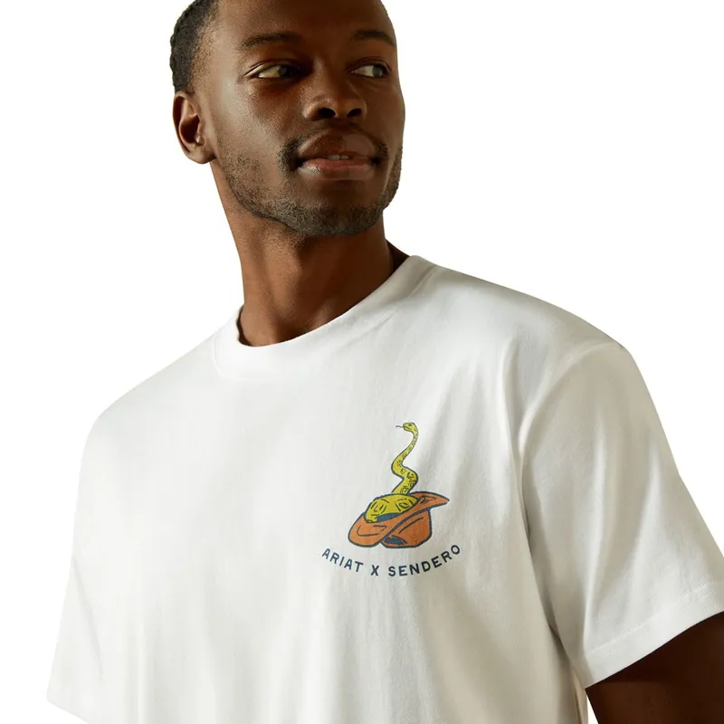 Ariat Sendero Fool Me Once Men's Tee - White-2