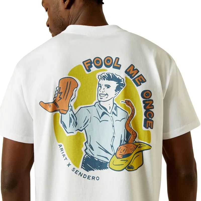 Ariat Sendero Fool Me Once Men's Tee - White-3