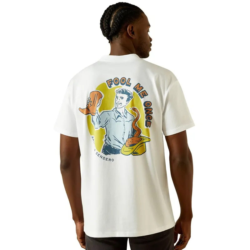 Ariat Sendero Fool Me Once Men's Tee - White