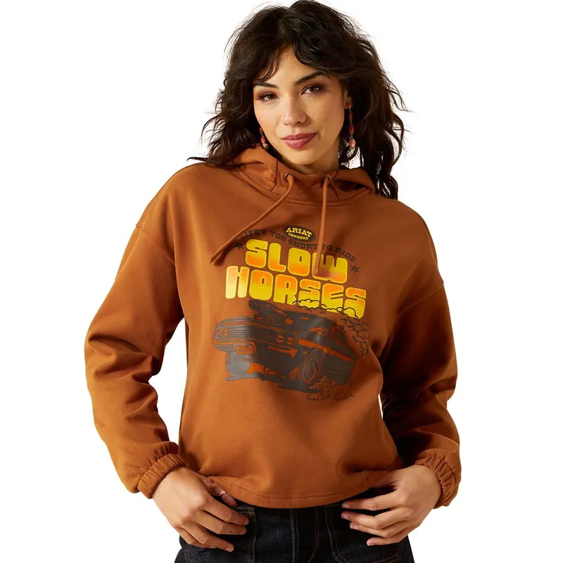 Ariat Sendero Slow Horses Women's Essential Hoodie - Glazed Ginger