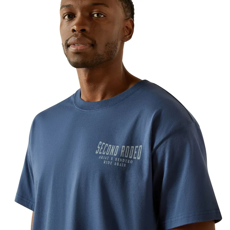 Ariat Sendero Second Rodeo Men's T-Shirt - Dark Denim-3