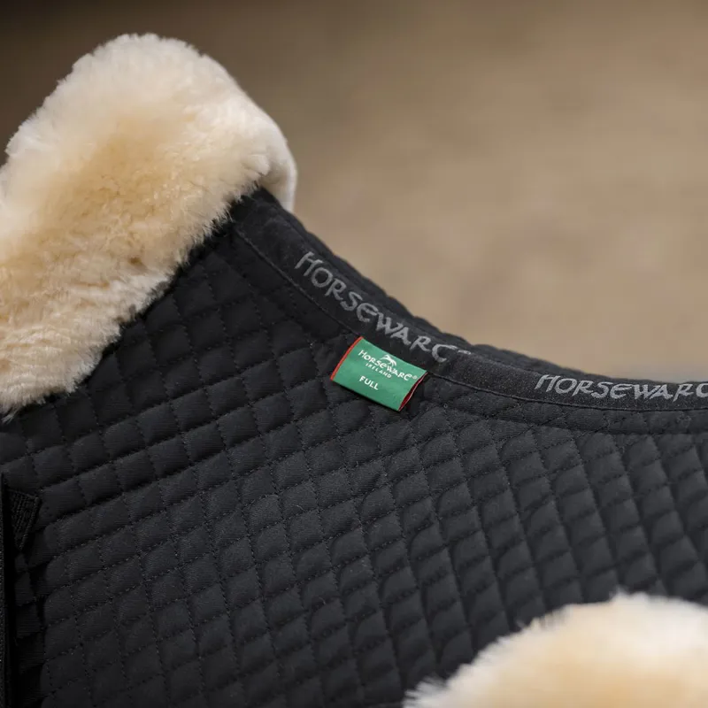 Horseware Sheepskin Half Pad - Black/Natural-6