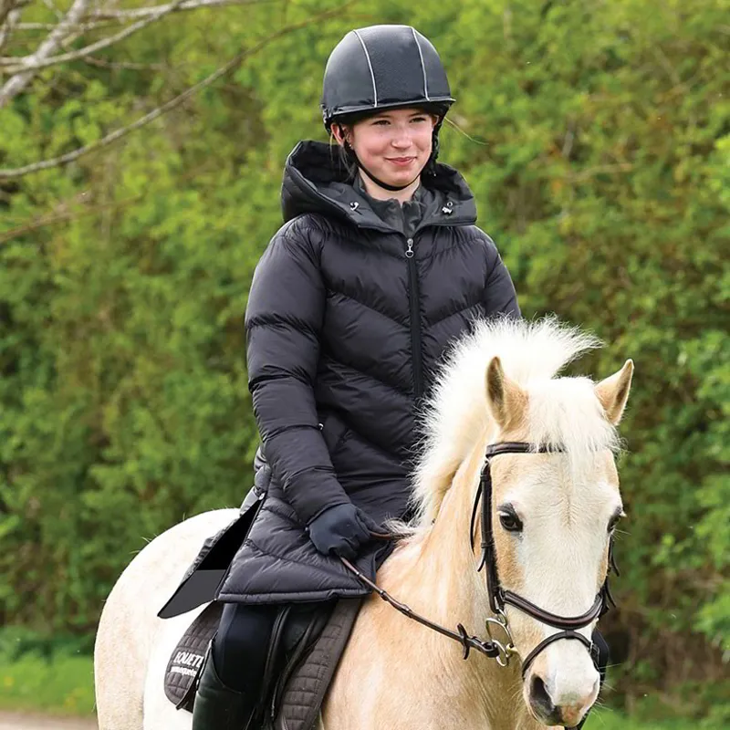 Equetech Shield Reversible Waterproof Youth Girls Coat - Graphite-4
