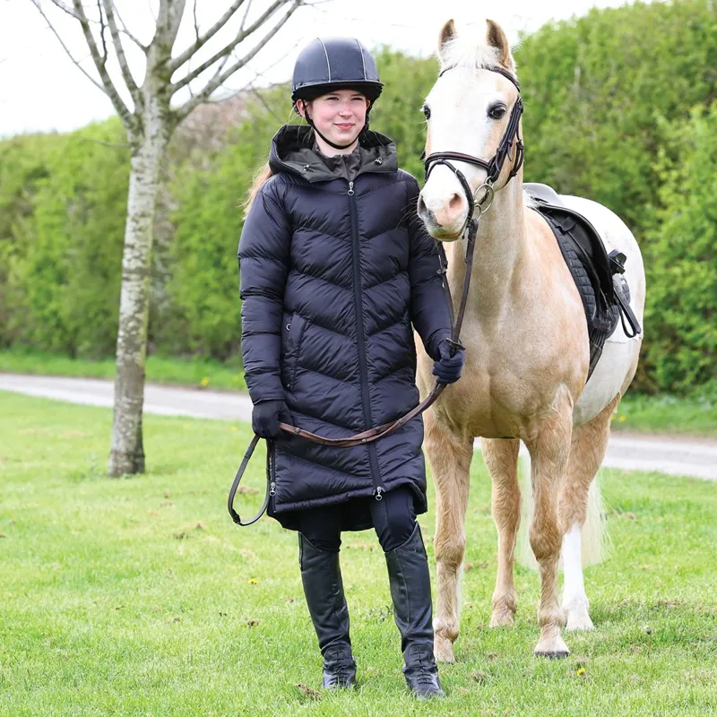 Equetech Shield Reversible Waterproof Youth Girls Coat - Graphite-3