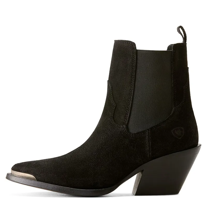 Ariat Women's Shiloh Western Boots - Distressed Black Suede-2