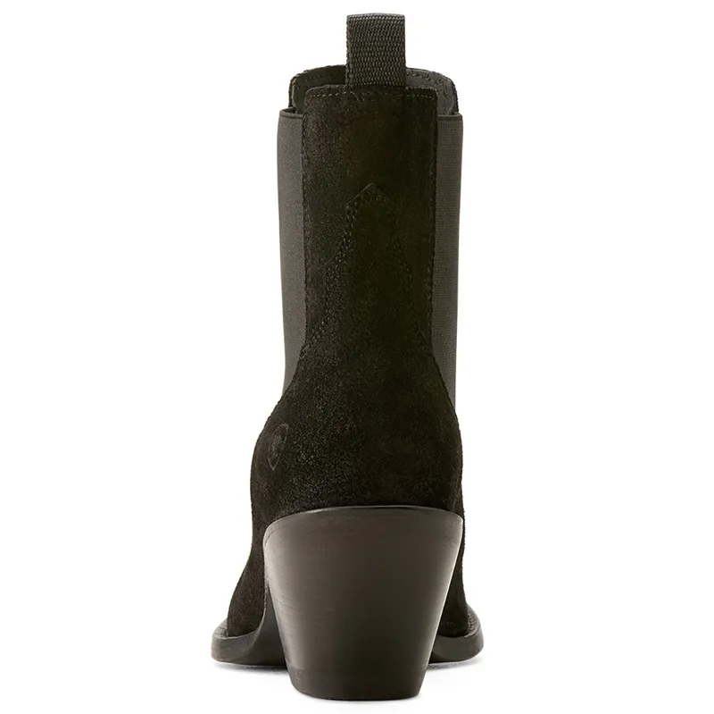 Ariat Women's Shiloh Western Boots - Distressed Black Suede-5