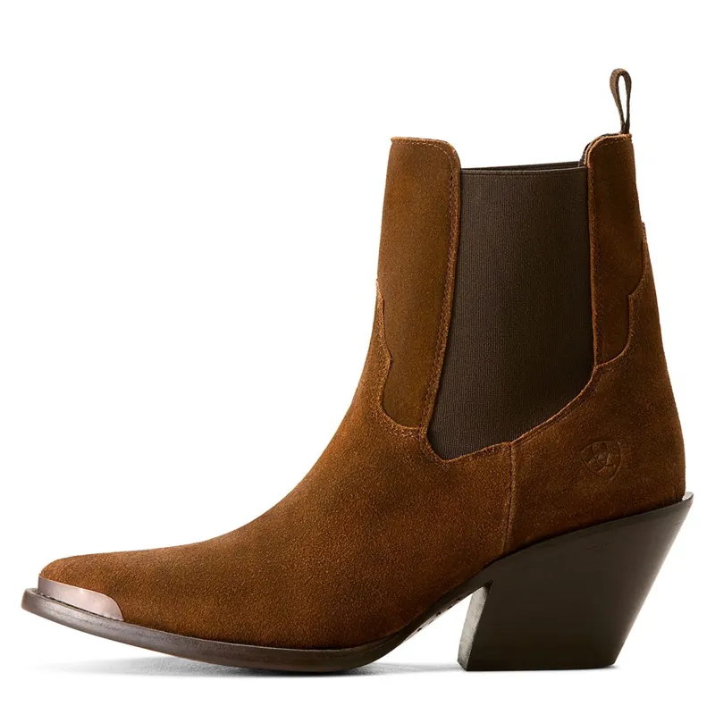 Ariat Shiloh Womens Western Boots - Dark Ginger Suede-3