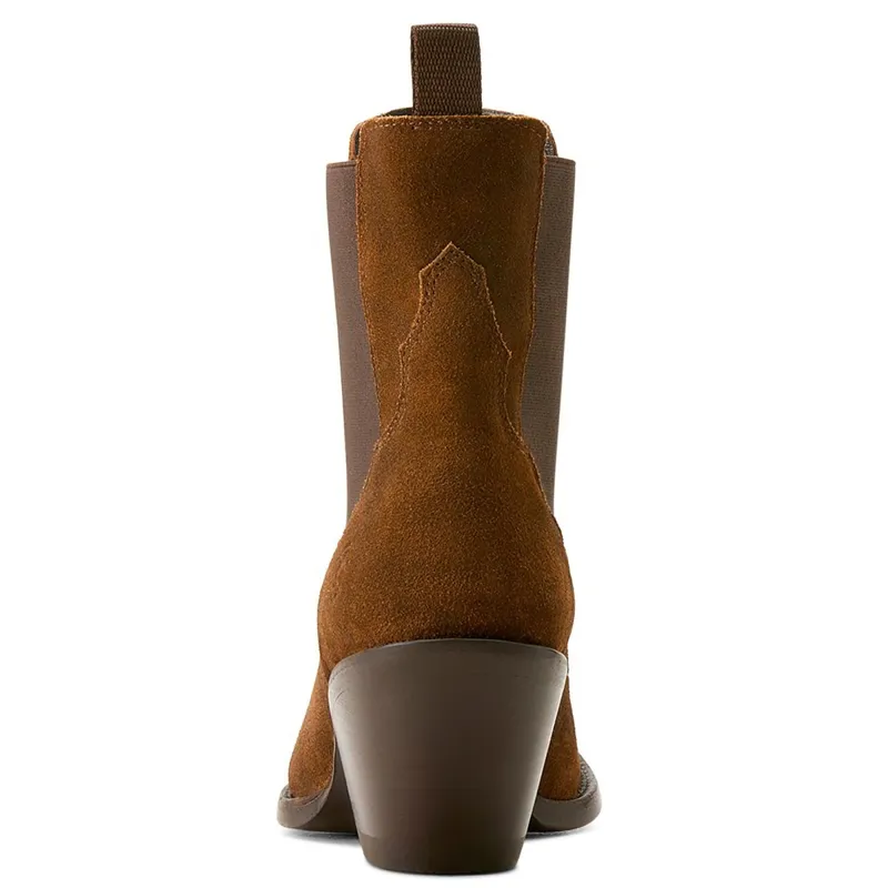 Ariat Shiloh Womens Western Boots - Dark Ginger Suede-5