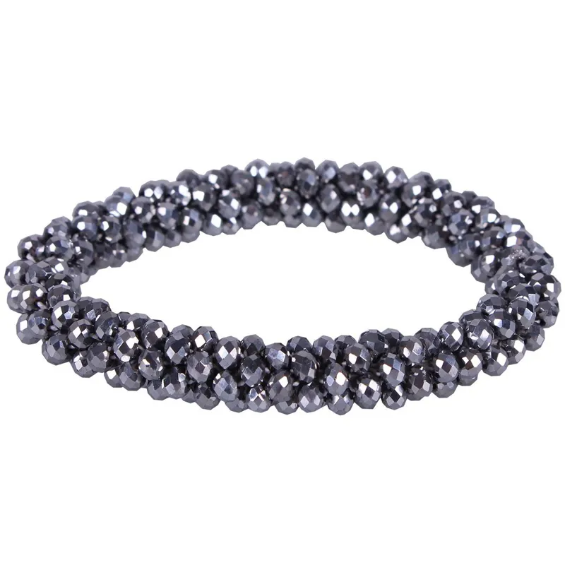 QHP Shine Hair Scrunchie - Silver