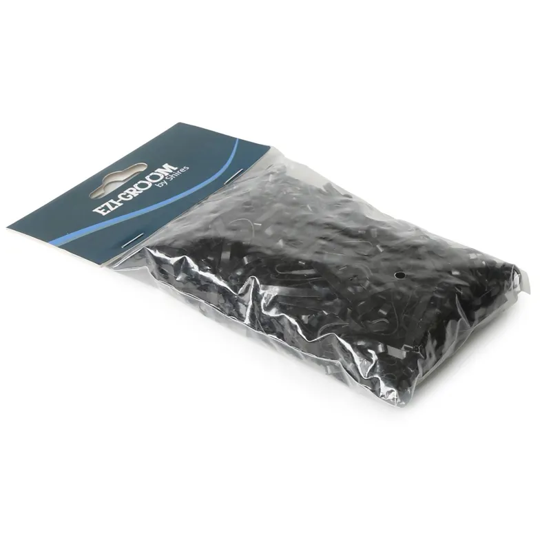 EZI-GROOM Silicone Braiding Bands - Black-1